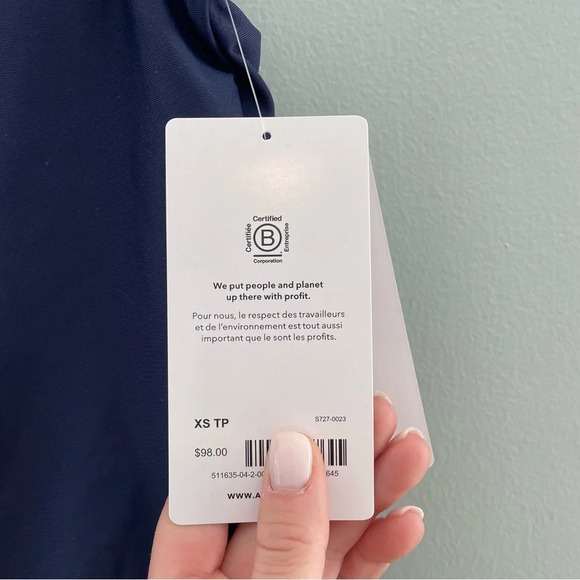 Athleta Keyhole One Piece Swimsuit NWT Navy Blue XS - Picture 16 of 16